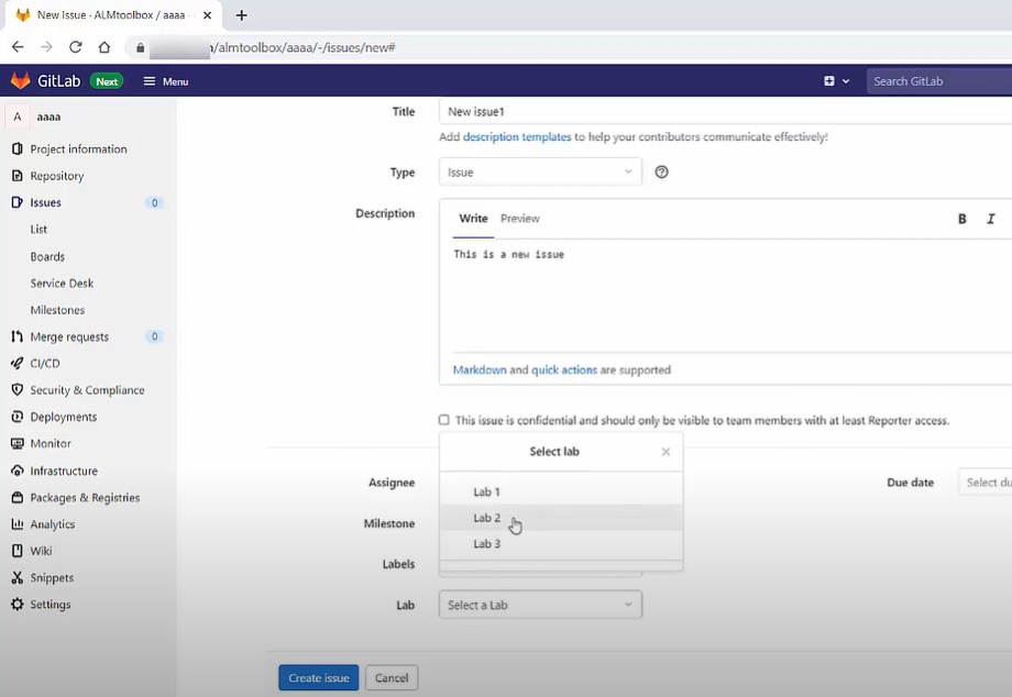 gitlab custom field