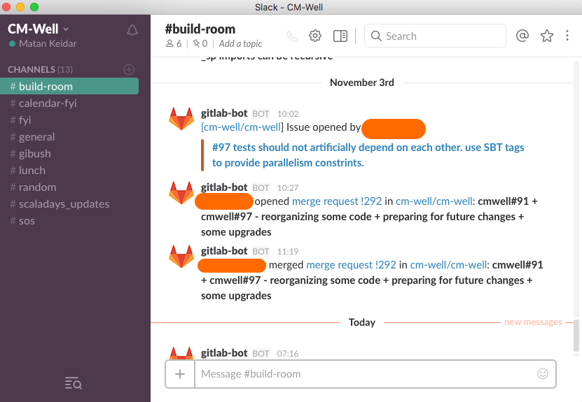 GitLab bot Slack Integration siael