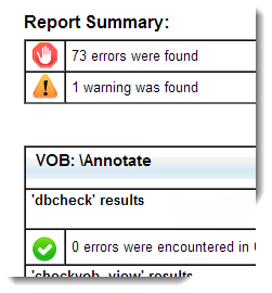 ClearCheck report